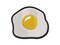 Tasty Fried Egg Breakfast Food Multi-Color Embroidered Iron-On or Hook & Loop Patch Applique